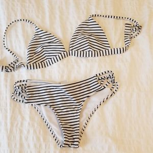 Hollister striped bikini size S